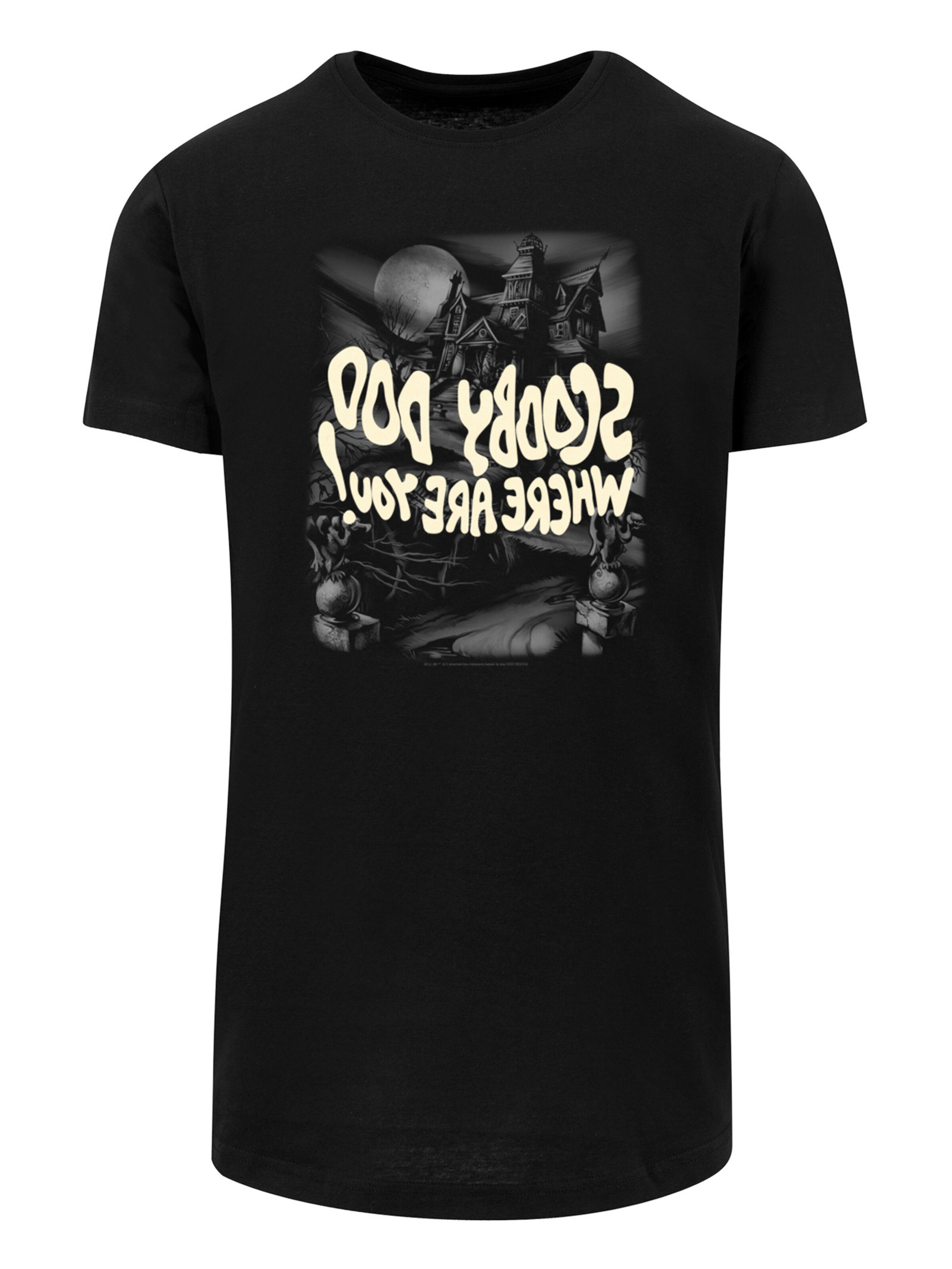 F4NT4STIC Shirt 'Scary Castle' in Black: front