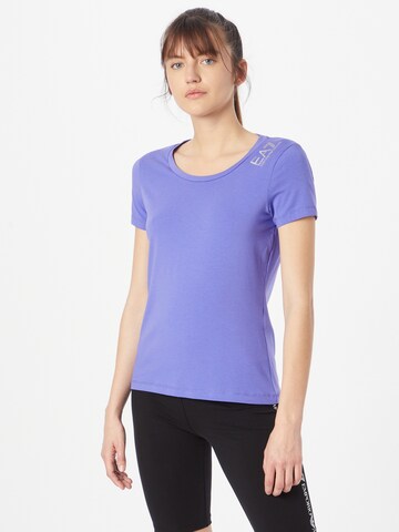 T-shirt EA7 Emporio Armani en violet : devant