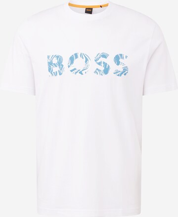 BOSS Majica 'Ocean' | bela barva: sprednja stran