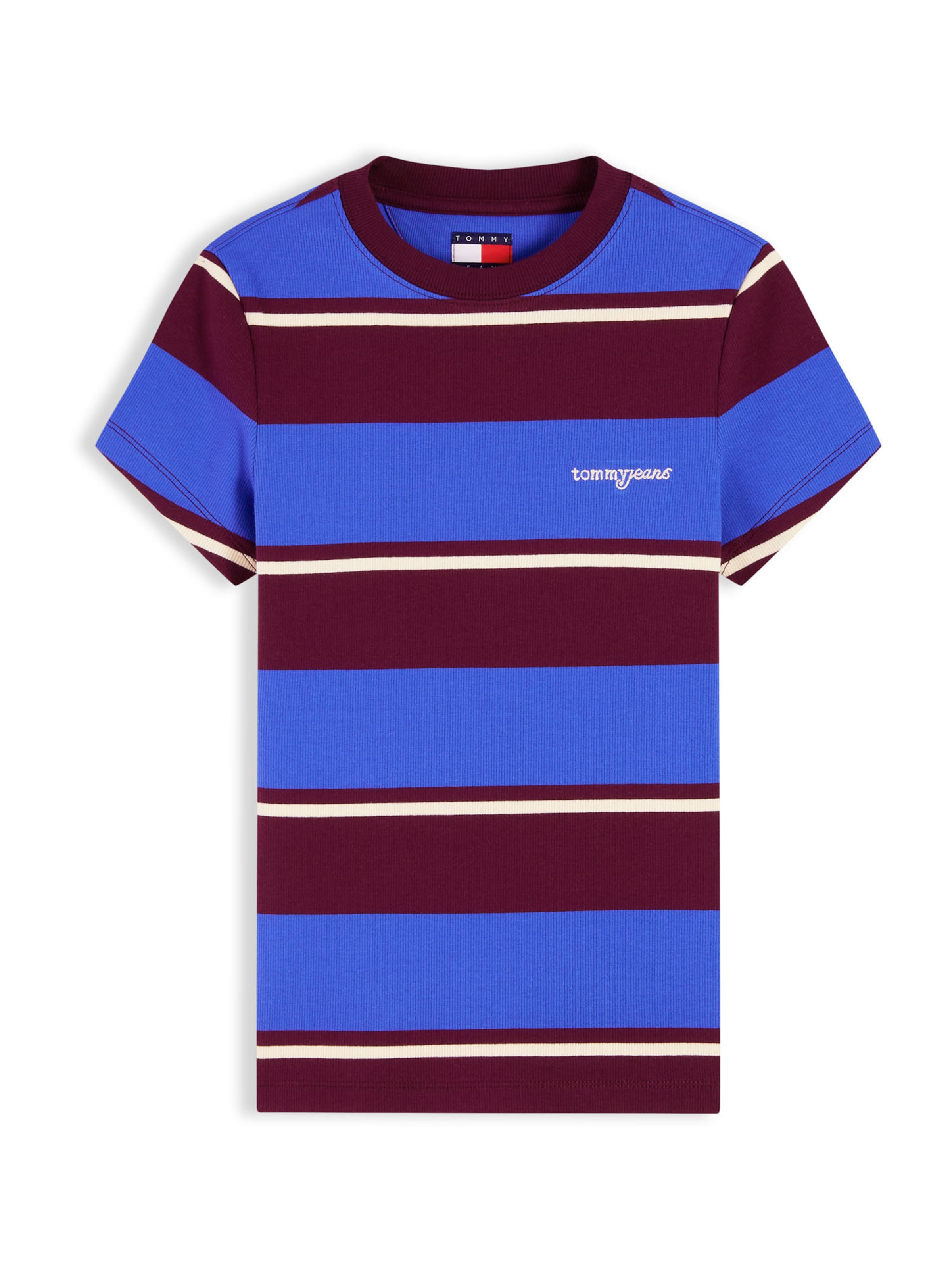 Tricou de la Tommy Jeans pe albastru: față