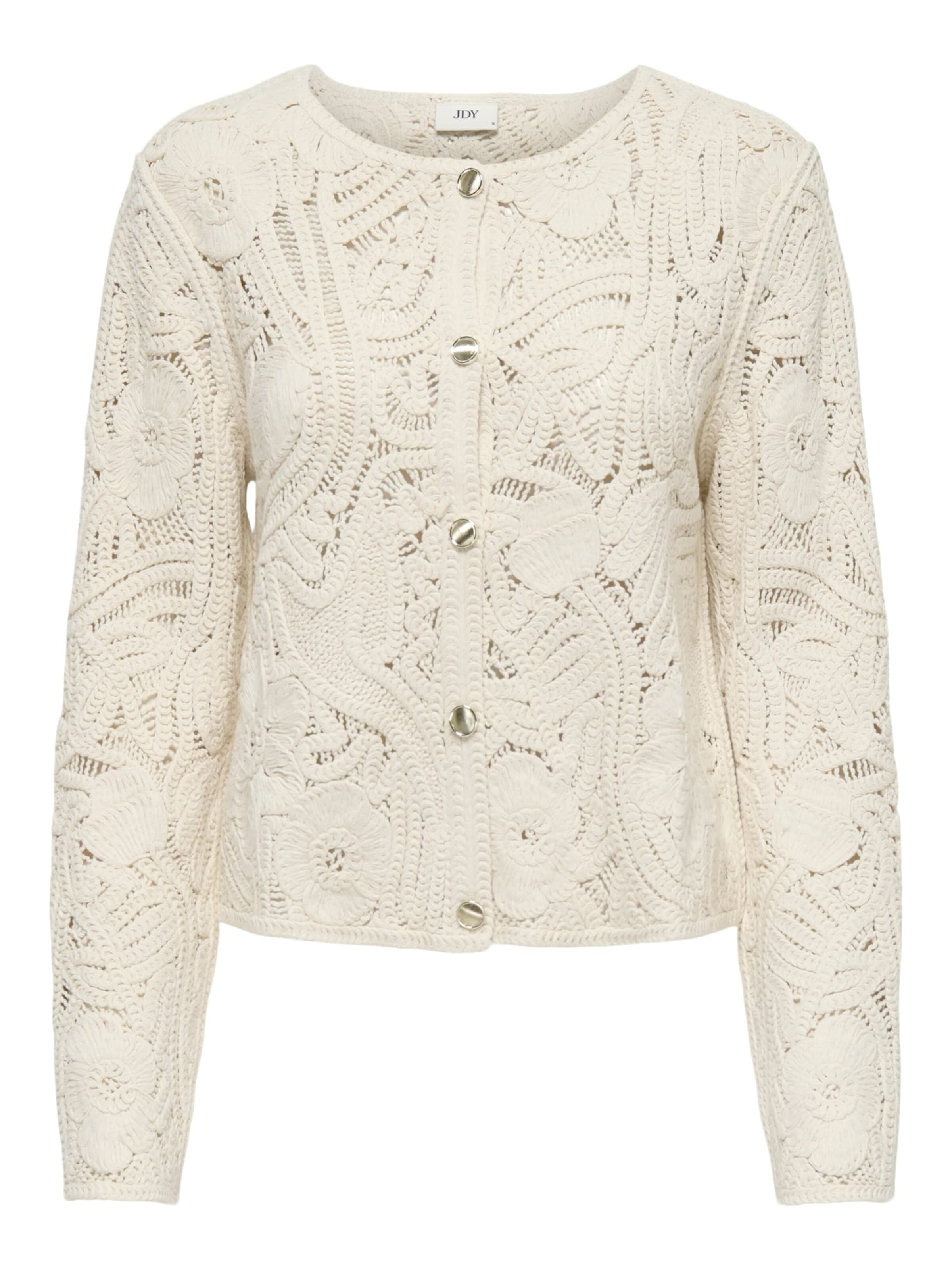 Jaqueline de Yong Gebreid vest 'Zanka' in Beige: voorkant