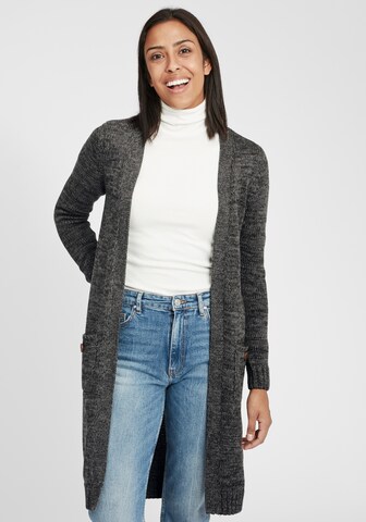 Oxmo Knit Cardigan in Grey: front