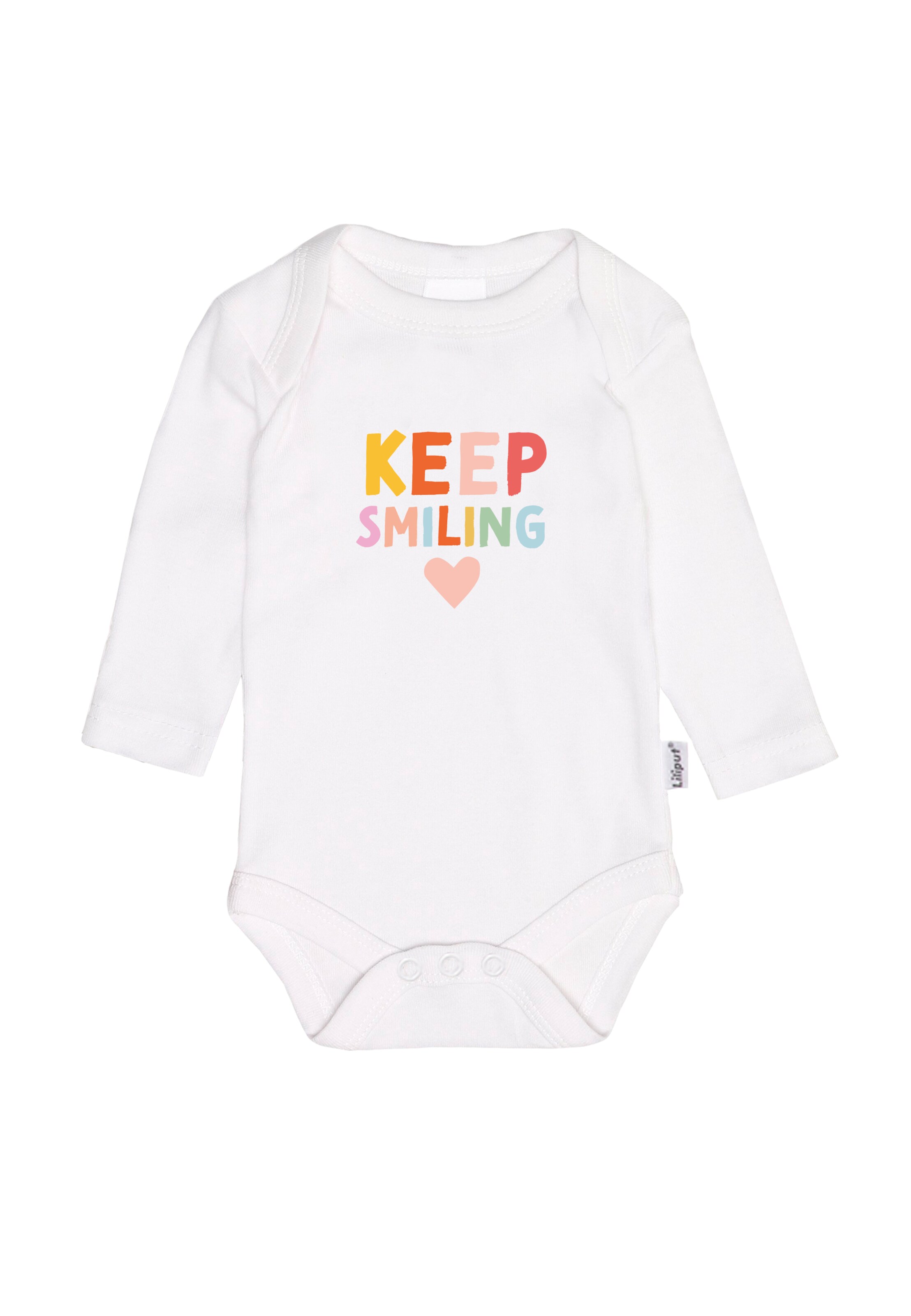 LILIPUT Romper/Bodysuit 'Keep Smiling' in White