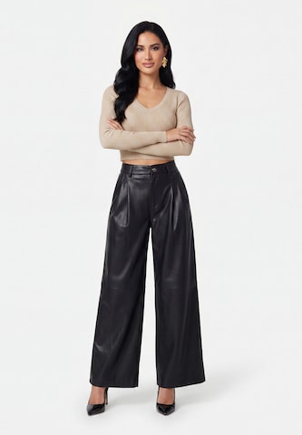 Wide Leg Pantalon à pince faina en noir