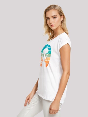 F4NT4STIC T-Shirt 'Alien Piece Sonnenuntergang' in Weiß