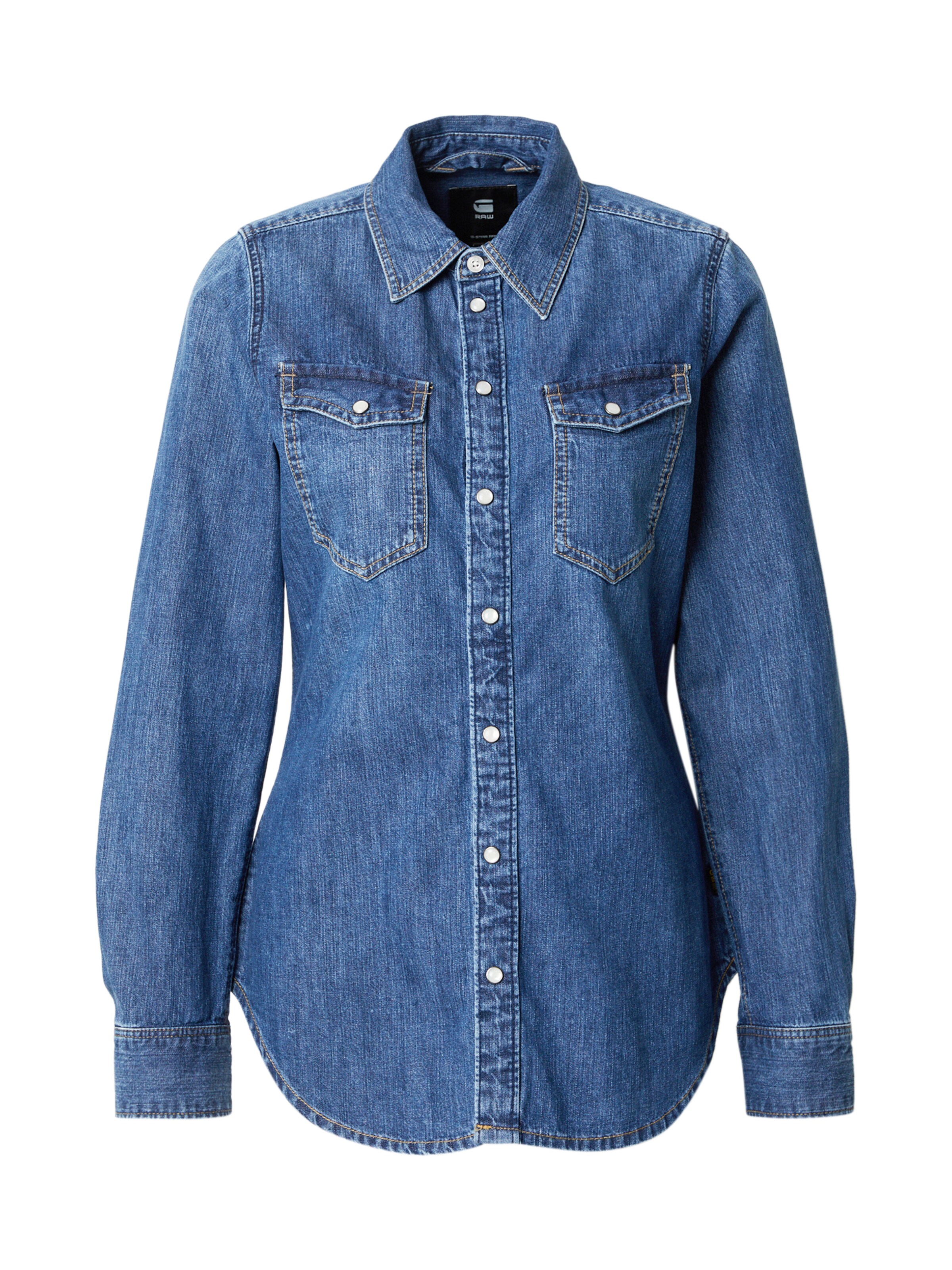 G-STAR Блуза в синьо: отпред