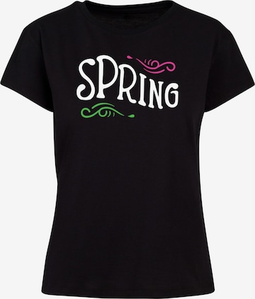 Merchcode Shirt 'Pretty Spring' in Black: front
