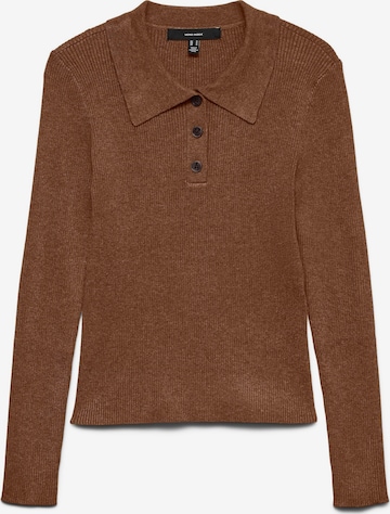 VERO MODA Sweater 'VMSILJERIB' in Brown: front