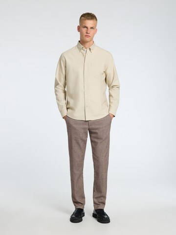 SELECTED HOMME Regular Chinobyxa 'SLHMiles' i brun