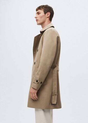 MANGO MAN Between-Seasons Coat in Beige