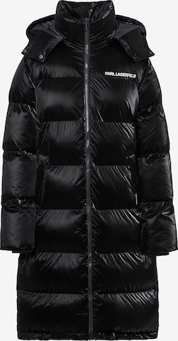 Manteau d’hiver Karl Lagerfeld en noir : devant