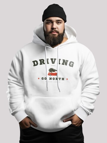 Sweat-shirt 'Driving Home' F4NT4STIC en blanc : devant