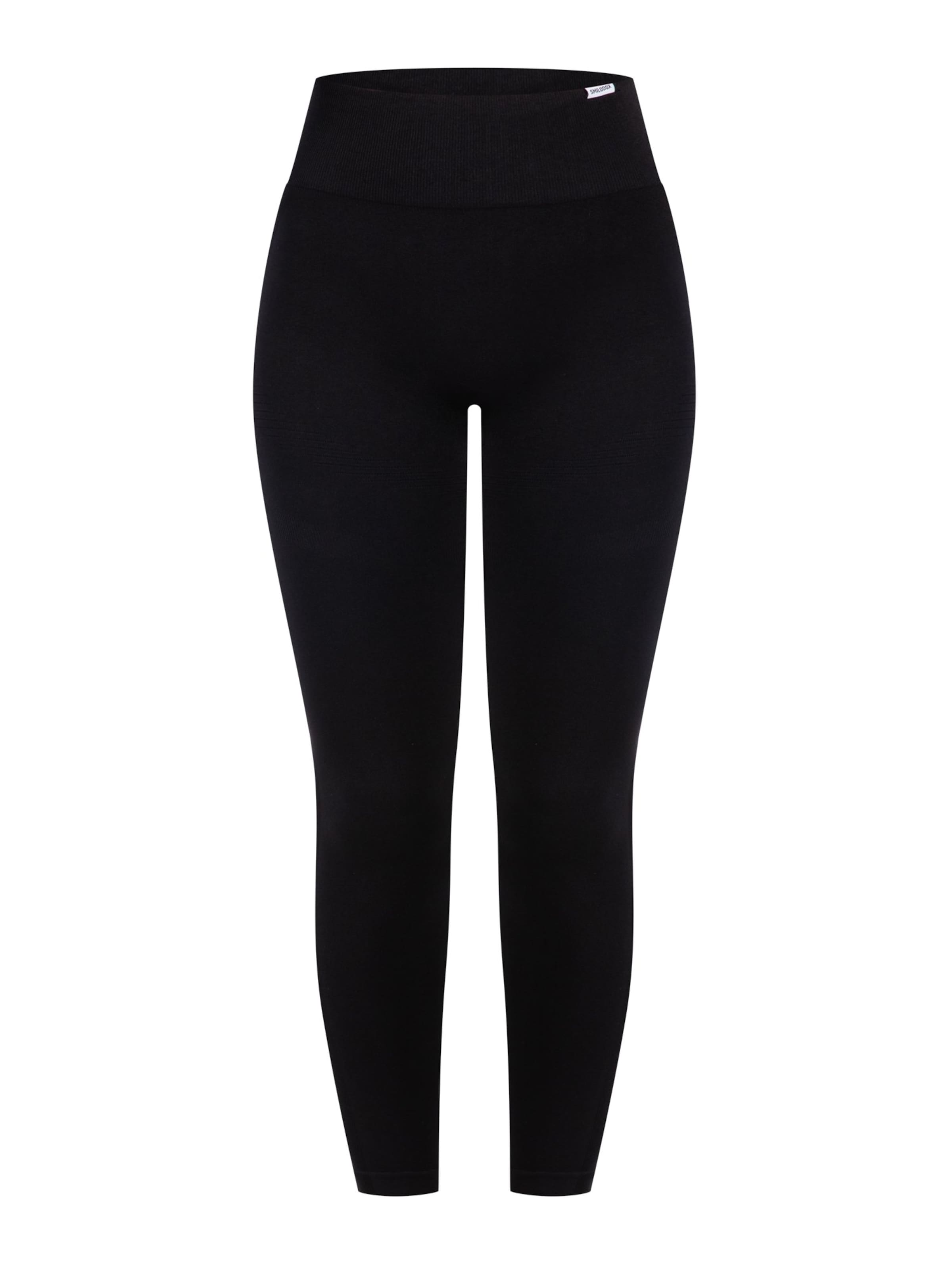 Coupe slim Leggings 'Yune' Smilodox en noir : devant