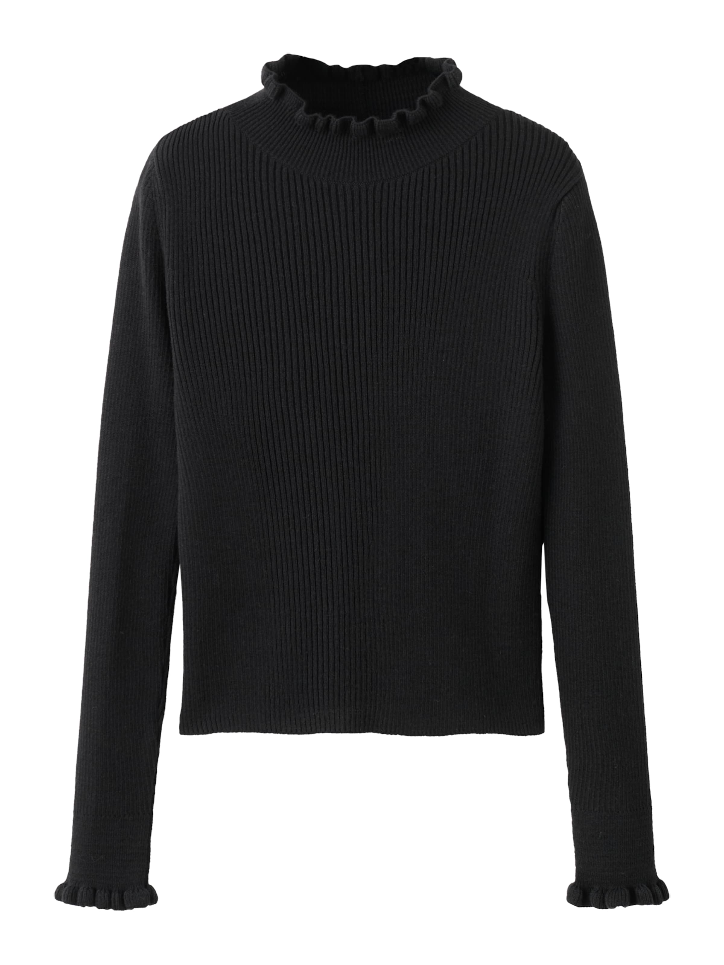 MANGO Pulóver 'WAVES' - fekete: elől