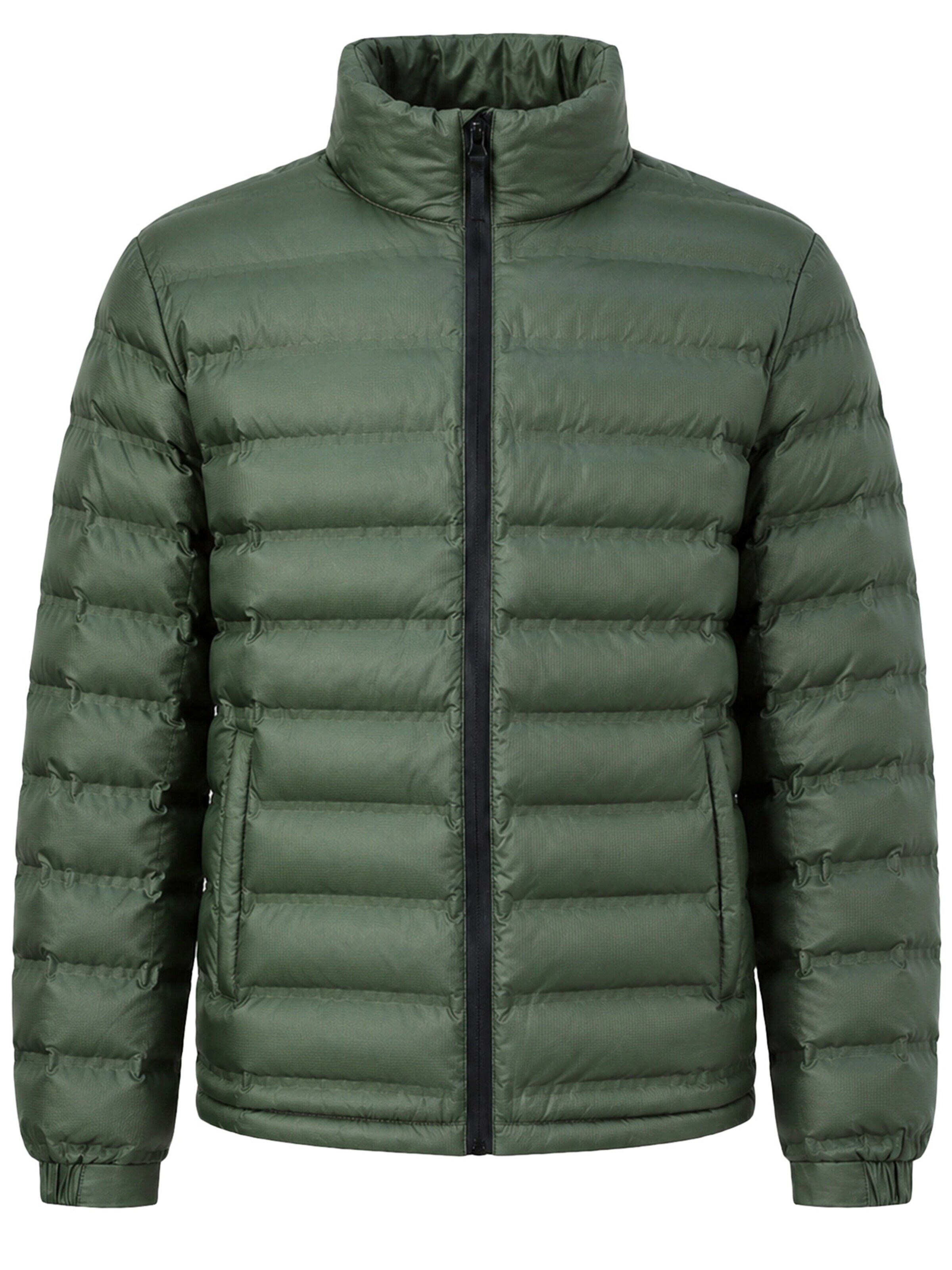 ALLTHEMEN Winter Jacket 'Windschutz' in Green: front