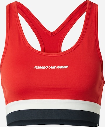 TOMMY HILFIGER Bustier Sports-BH i rød: forside