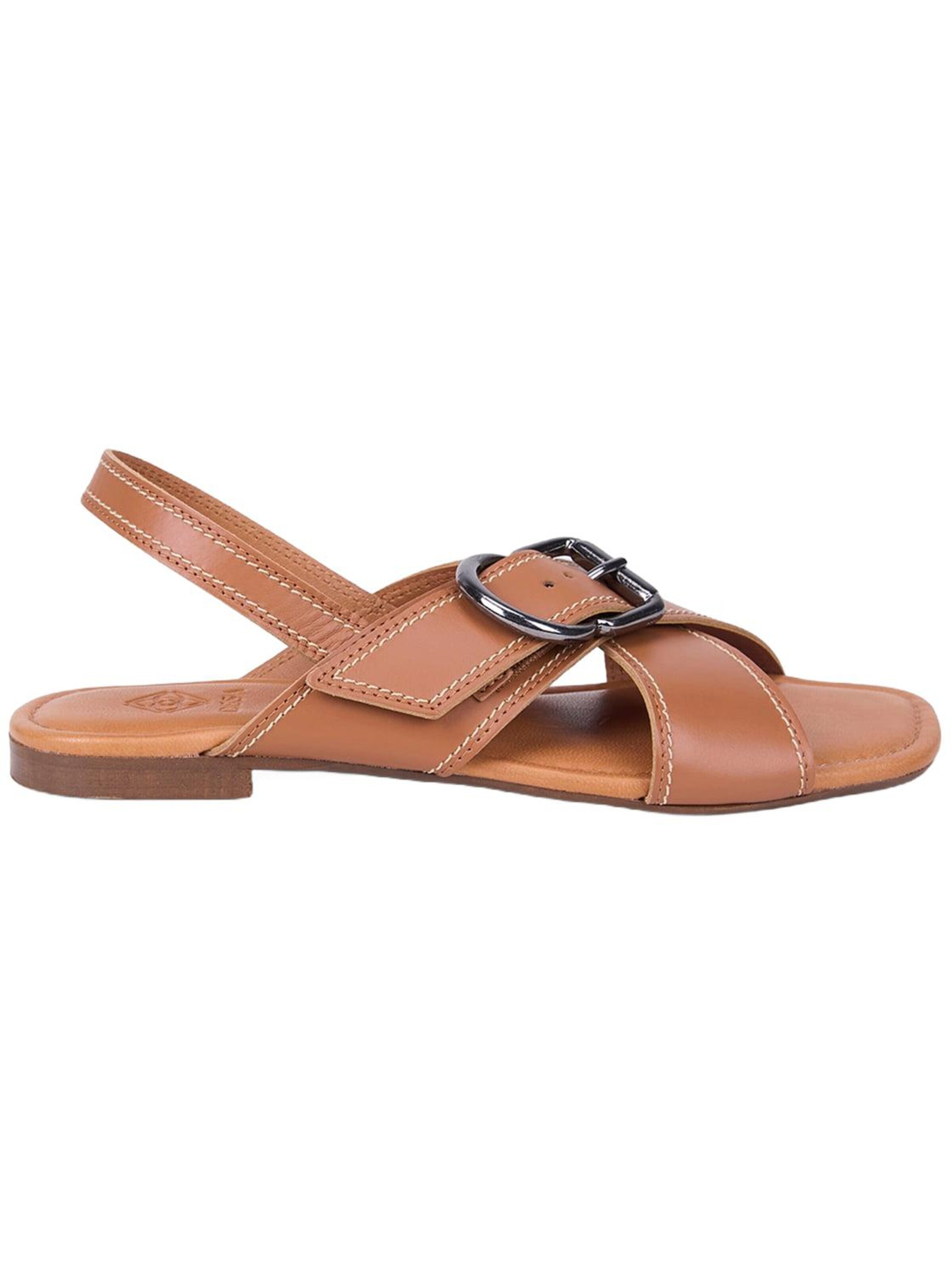 Desa Sandals 'Sandalen mit gekreuzten Riemen' in Brown