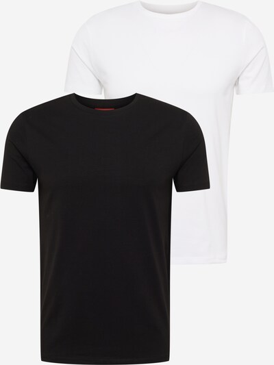HUGO Koszulka 'Round' w kolorze czarny / białym, Podgląd produktu