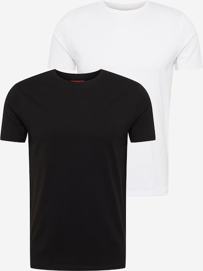 HUGO T-Krekls 'Round', krāsa - melns / balts, Preces skats