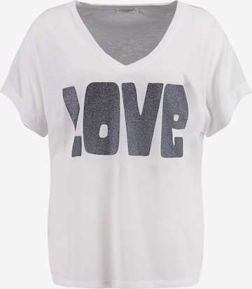 Key Largo Shirt 'WT LONELY' in White: front