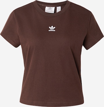 ADIDAS ORIGINALS Тениска 'Essentials' в кафяво: отпред