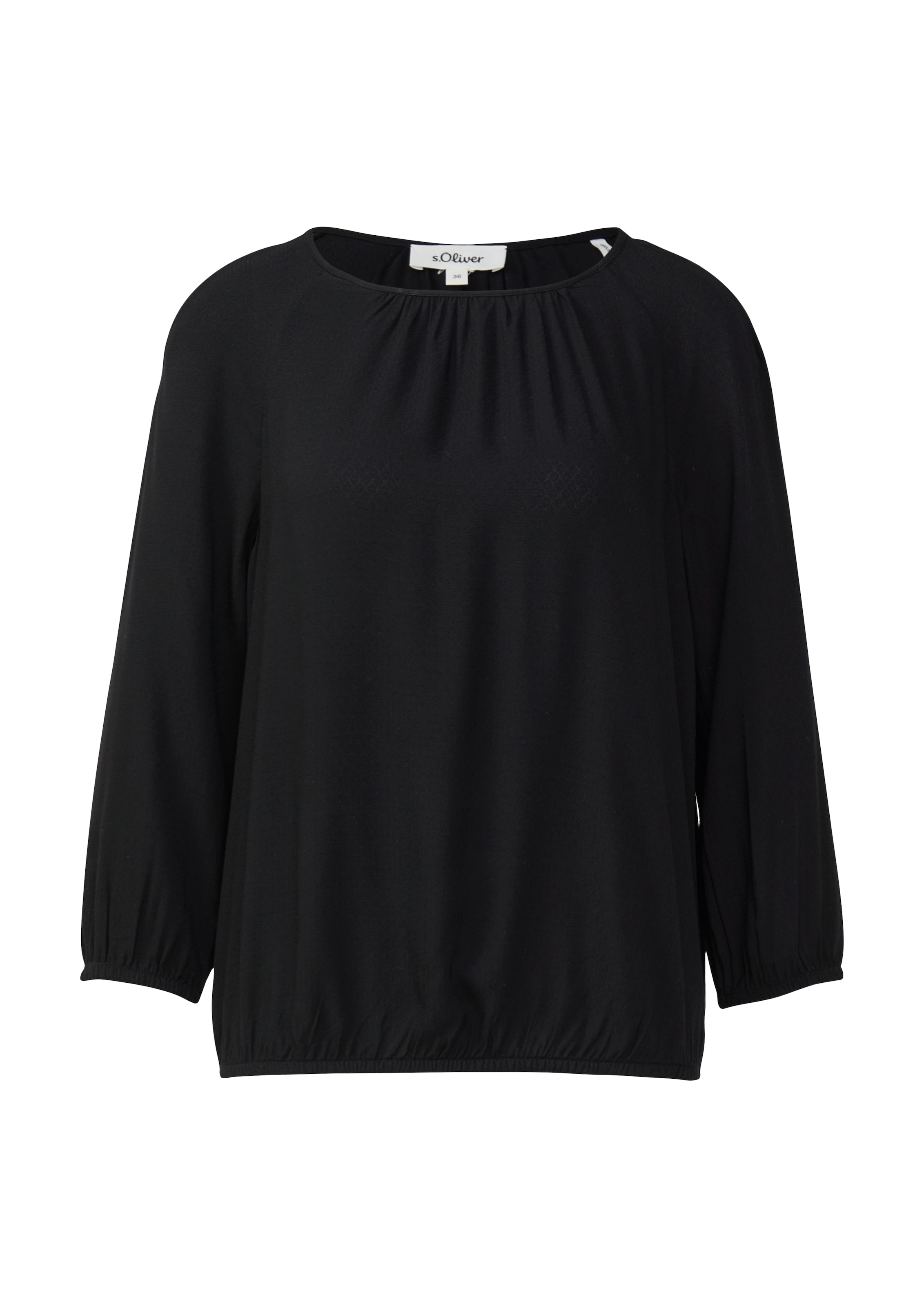 s.Oliver Blouse in Zwart: voorkant