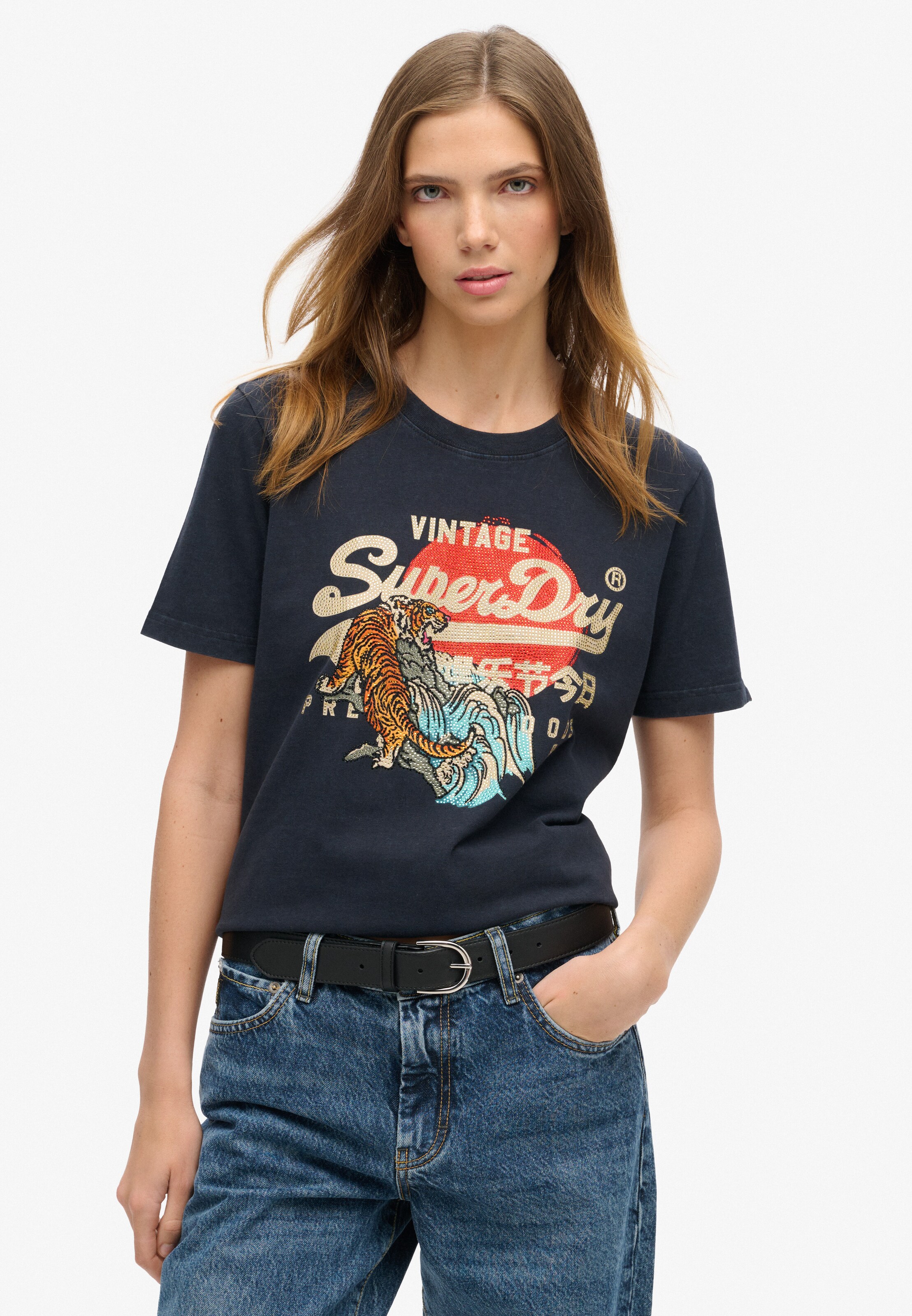 Superdry Shirt 'Tokyo' in Blauw