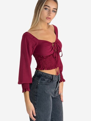 Chemisier Elara en rouge