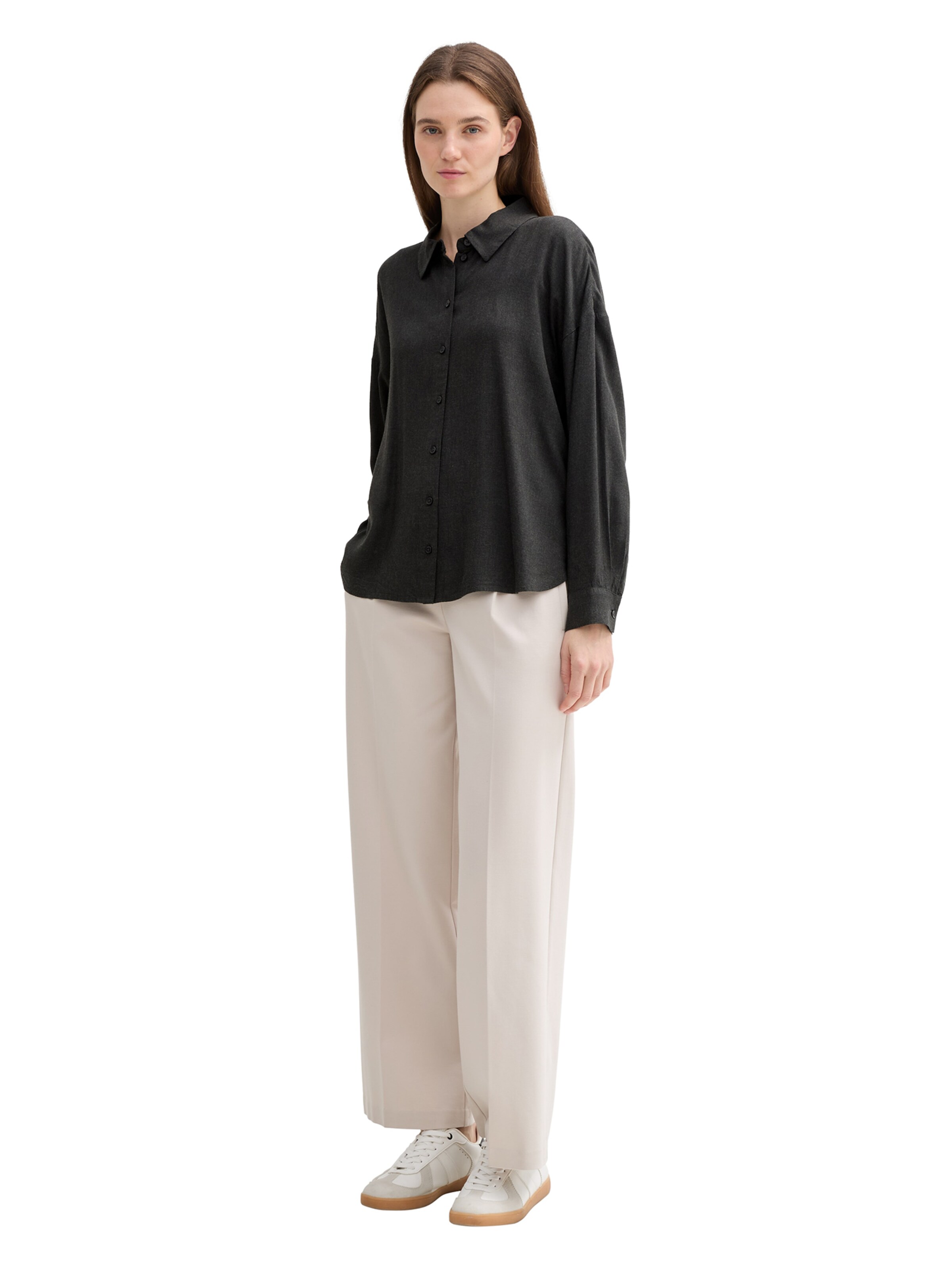 TOM TAILOR DENIM Bluse in Grau