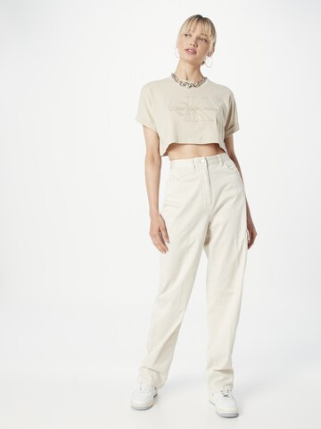Calvin Klein Jeans Avar lõige Klapptaskutega püksid, värv beež
