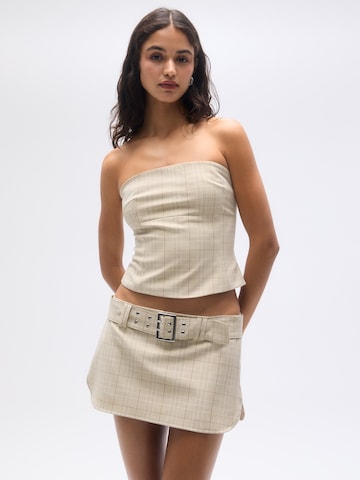 Pull&Bear Blus i beige: framsida