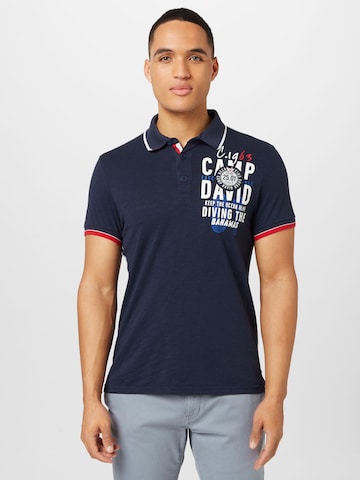 T-Shirt CAMP DAVID en bleu : devant