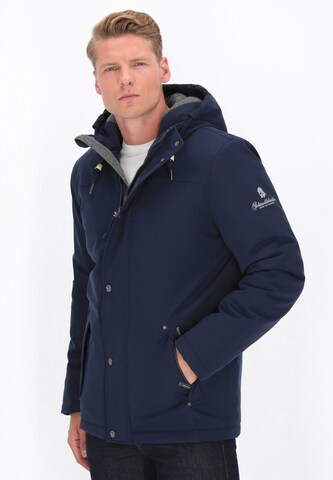 Veste fonctionnelle 'Anorak' Schmuddelwedda en bleu : devant