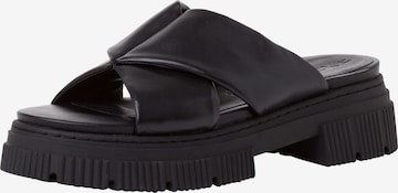 TAMARIS - Zapatos abiertos 'Mule Flat' en negro: frente