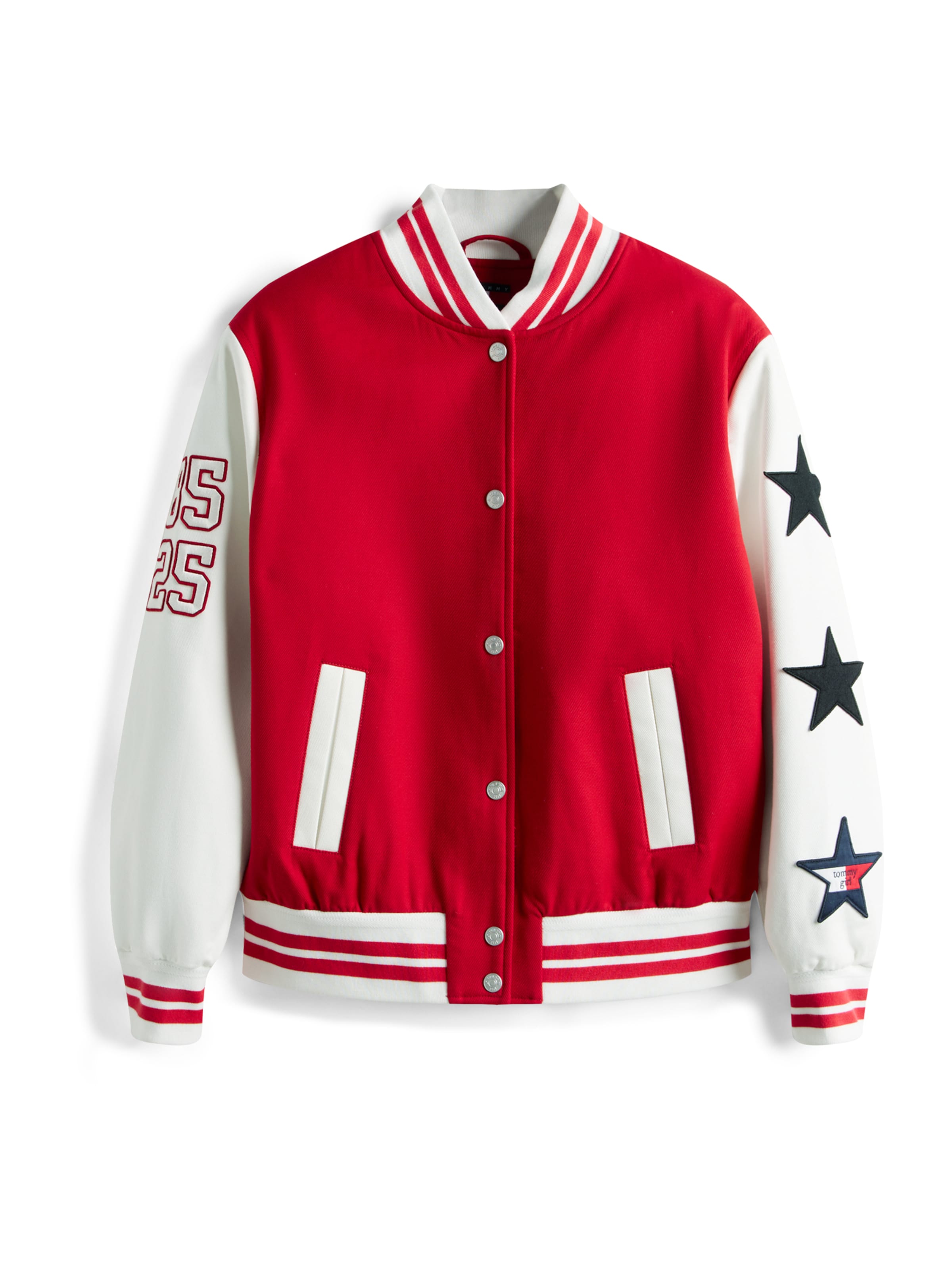 Tommy Jeans Přechodná bunda – červená: přední strana