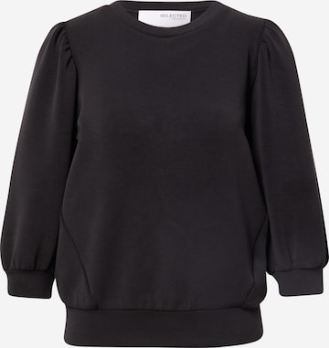 SELECTED FEMME Sweatshirt 'TENNY' in Black: front