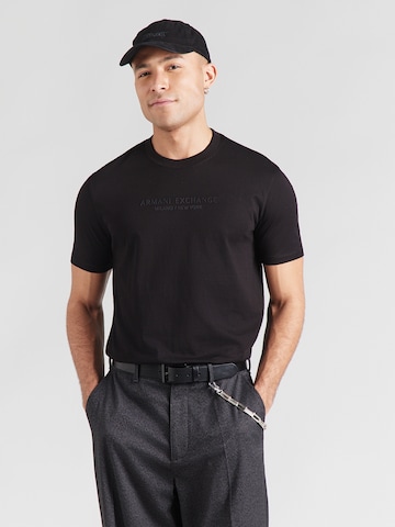 ARMANI EXCHANGE Футболка в Черный: спереди