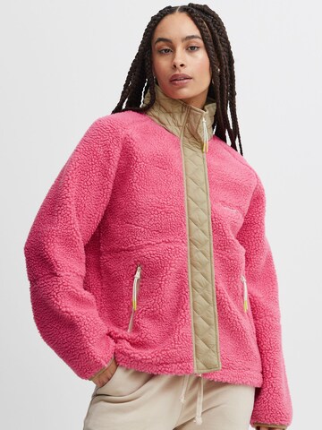 The Jogg Concept Fleecejacke 'BERRI' in Pink: Vorderseite