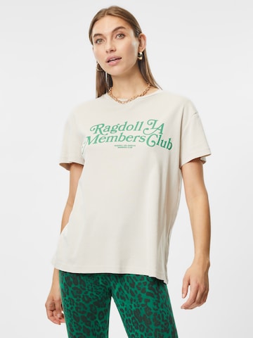 Tricou de la Ragdoll LA pe bej: față