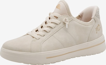 JANA Buty sportowe sznurowane 'Tamaris Schnür-Sneaker' w kolorze beżowy: przód