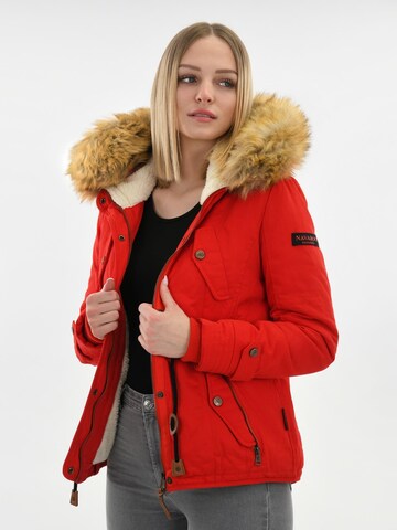 NAVAHOO Winter parka 'Pearl' in Red