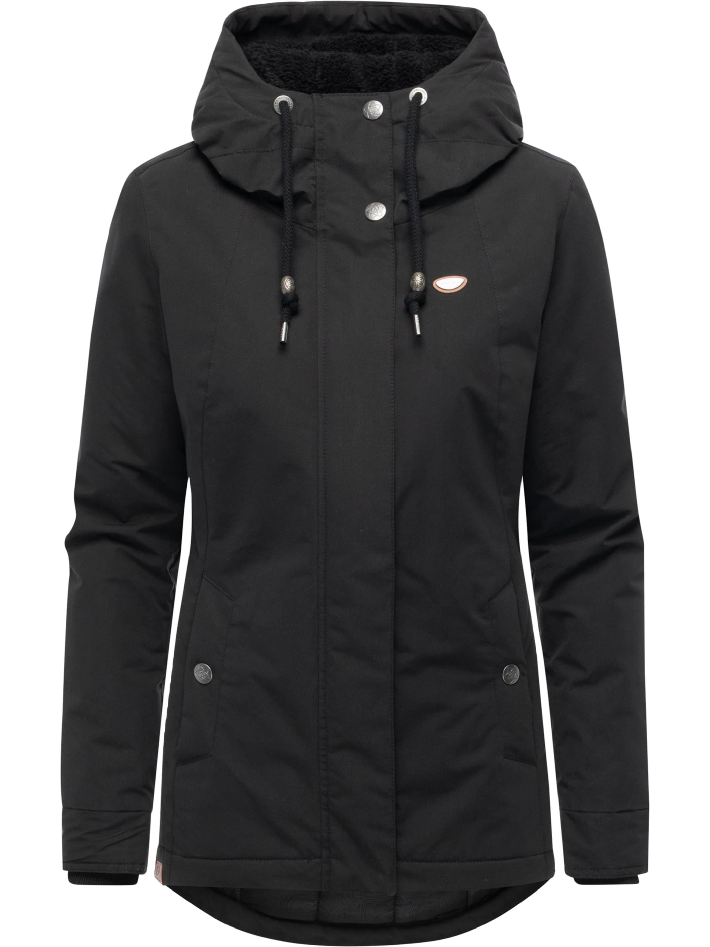 Ragwear Functionele jas &#x27;Alvena&#x27; in Zwart: voorkant