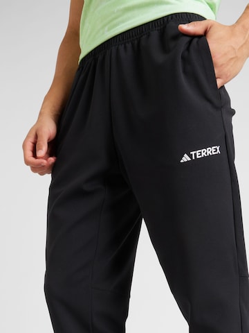 ADIDAS TERREX Ohlapna forma Športne hlače | črna barva
