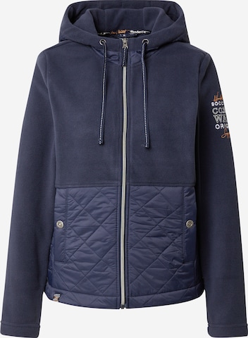 Soccx Fleece jas in Blauw: voorkant