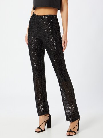 PIECES Flared Pants 'Delphia' in Black: front