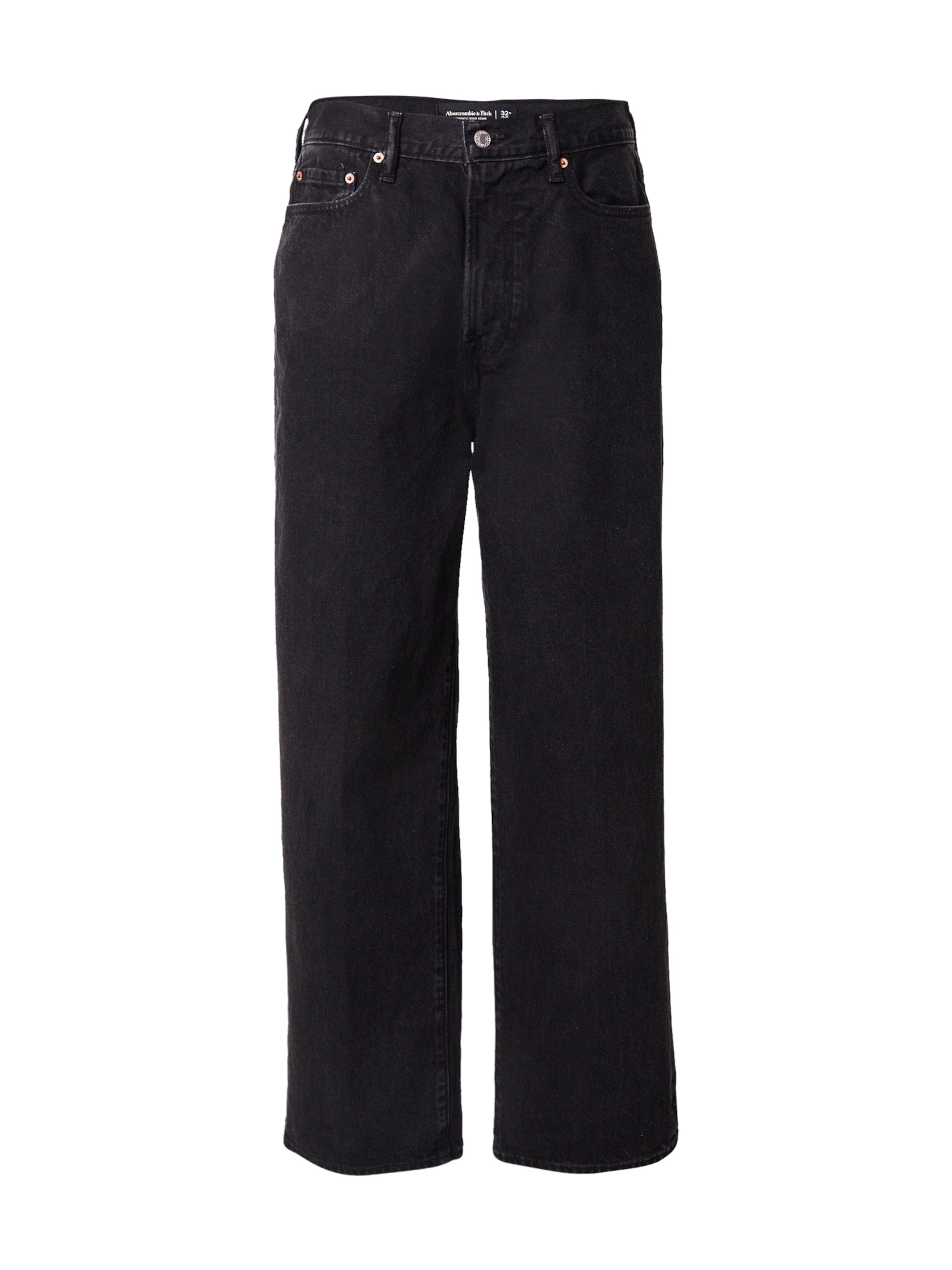 Abercrombie & Fitch Luźne Jeansy w kolorze czarny: przód