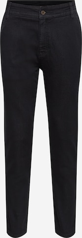 Urban Classics Slim fit Chino Pants in Black: front