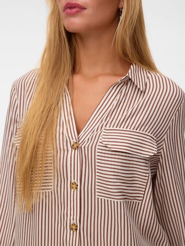 VERO MODA Bluse 'VMBumpy' i brun