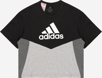 ADIDAS SPORTSWEAR Performance Shirt 'Colorblock' in Black: front