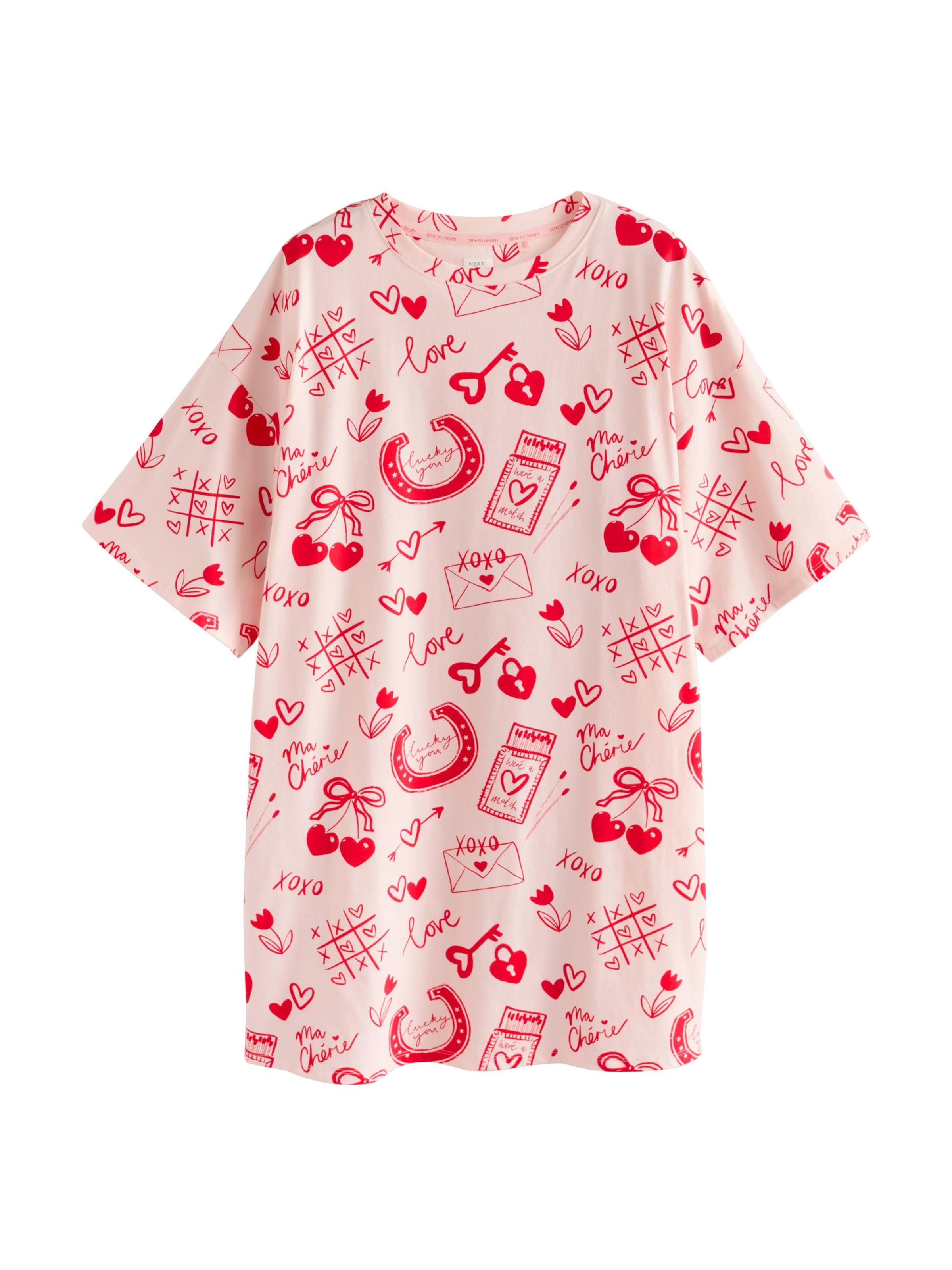 Next Nachthemd in Rood: voorkant